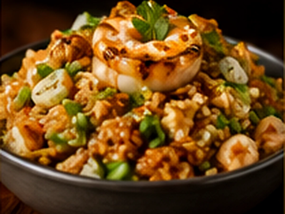 Garlic Shrimp Fried Rice — Vietnamese Mexican fusion dish