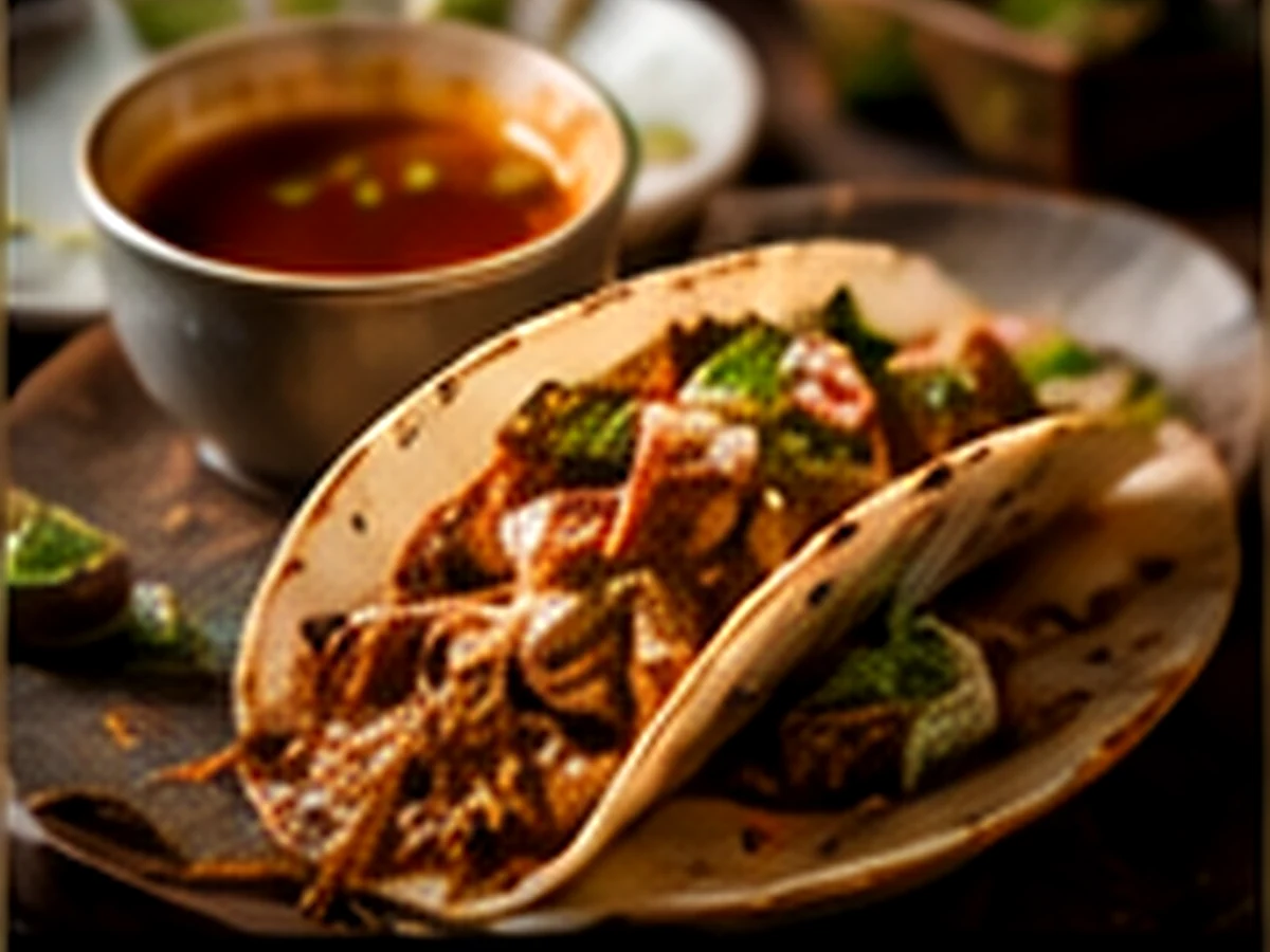 Phở Birria Dip Tacos — Vietnamese Mexican fusion dish